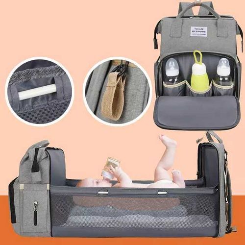 Multipurpose Foldable Baby Bed and Diaper Bag | 4-in-1 Travel Essential